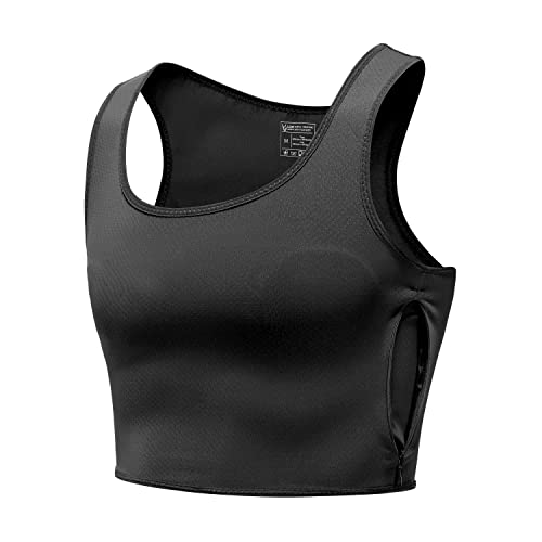 LGBT UNICORNS Chest Binder Trans FTM, Adjustable Bindfree Sizing Design, Skin-Friendly & Breathable Cotton, with Nipple Covers Built-in