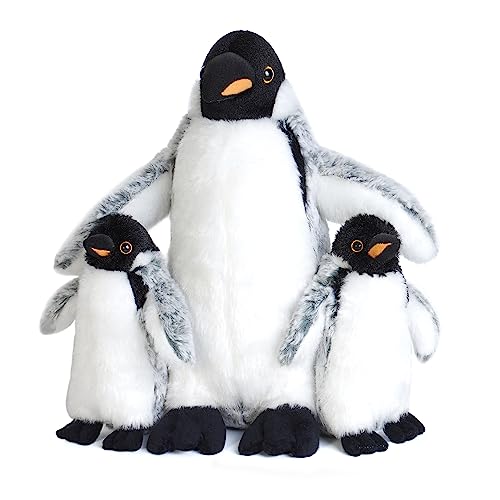 3 Pieces Plush Penguin Set, Mom and Babies, Stuffed Animal Toy Gifts for Kids