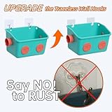 LUFOFOX Bath Toy Storage Organizer Basket, 3 Layers Colorful Robot Modeling Wall Mounted Kids Hanging Shower Caddy with Hooks for Shampoo