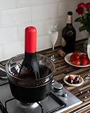 Uutensil Stirr Plus - The Unique Automatic Pan Stirrer with Timer - Rechargeable USB Stand - Red