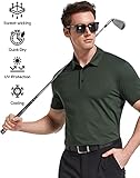 TELALEO 5 Pack Mens Polo Shirts Quick Dry Short Sleeve Golf T Shirt Performance Moisture Wicking Casual Workout SetB L