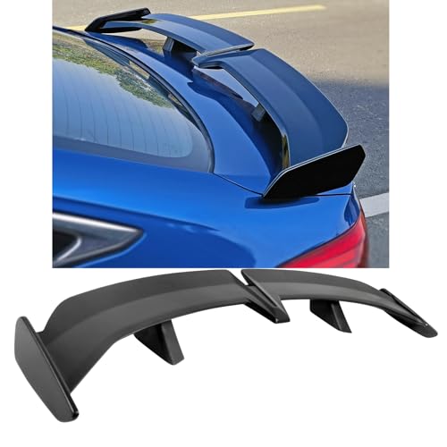 DEERMOTO Universal Rear Spoiler 54 Inch Seagull PRO Style Matte Black Rear Trunk Spoiler Wing Lightweight Compatible with 3-Compartment Sedan with a Flat Trunk