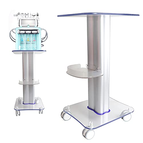 White Beauty Cart Acrylic Trolley, Acrylic Cart Beauty Equipment Tool Cart with Wheels, Spa Cart Salon Trolley Cart for Spa Small Bubbles, Beauty Instrument, Barber Shop Salon, 34 x 39 x 69.5 cm