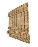 CHICOLOGY Bamboo Roman Shades - Customer Favorite Light Filtering Blinds for Windows, Premium Quality, Ideal for Home, Deer Brown, 34" W X 64" H