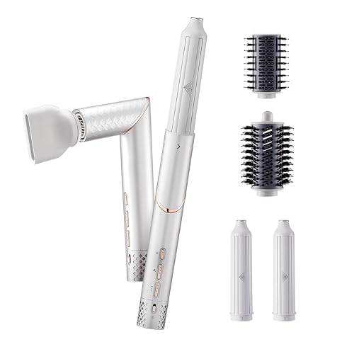 GLAMUP 5-in-1 Flexible Styler Multi Air Curler Hair Styler - Advanced High-Speed Hair Dryer, Magic Styler with Tight Grip, Perfect for Travel, Fast Drying, No Heat Damage, Gift Set