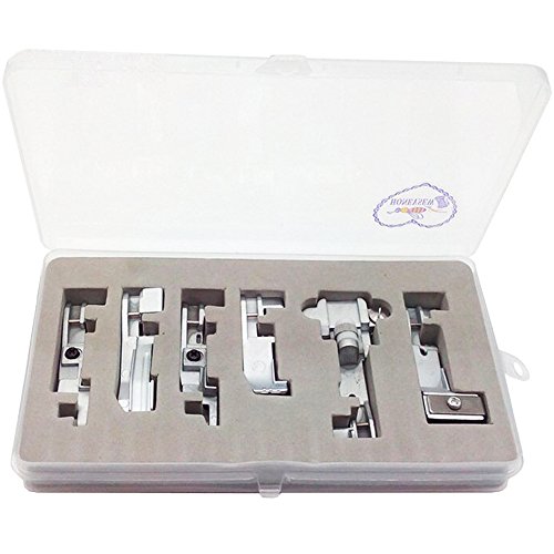 HONEYSEW Overlock Serger 6 Presser Feet Set for Singer 14CG754 14SH654 14SH754 14hd854 14U555 14U557 Consew 1