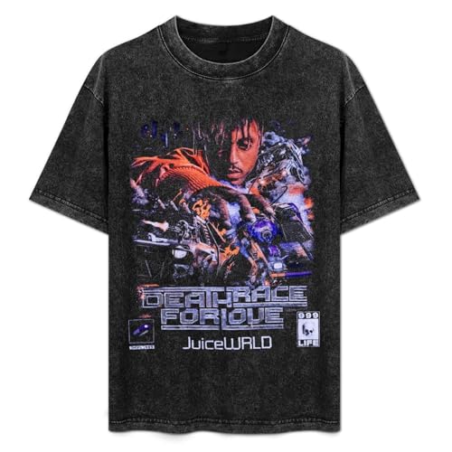 Women's Juice Music Wrld T-Shirts Short Sleeve Shirt for Women Round Neck Athletic Cool Tees Top XL Black