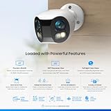 Amcrest Dual-Lens 4K (8MP) Outdoor Security POE Camera, 2 x 4MP Lenses PoE AI Bullet IP Camera, 65ft Night Color, Face Detection, Panoramic 180° FOV, 4K@15fps IP8M-DLB2998EW-AI (White)