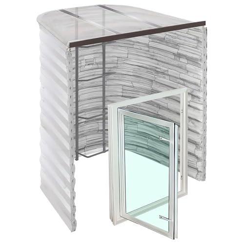 Egress Window Well Kit - Complete Basement Egress Window Kit - Includes Argon-Filled Basement Windows, Windows Well, Ladder, Wells Cover - 42"L x 36"W x 60"D