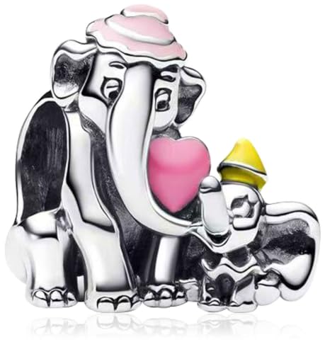 MSPOVOF Elephant Charms S925 Sterling Silver Charms Bead for Bracelets and Necklaces For Family Birthday Women Jewelry Present