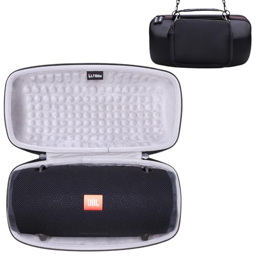 LTGEM Case Compatible with JBL Xtreme 2/3 Portable Bluetooth Speaker, Pouch for Accessories, Black