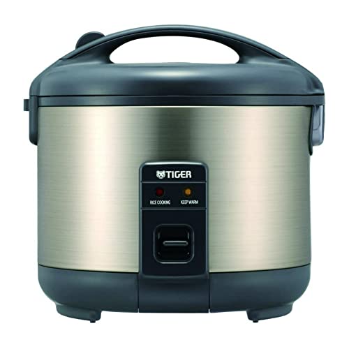 Tiger JNP-S55U 3-Cup Capacity White Rice Cooker with Non-Stick Inner Pot, Spatula and Measuring Cup, Keep Warm Setting Upto12 hours (Urban Satin)