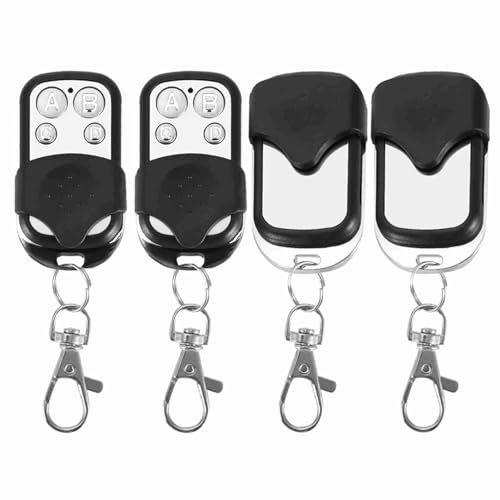 Remote Control Key Fob, 4pcs Universal Cloning Remote Control Garage Door Opener Key Fob for Car Garage Door Gate 433mhz