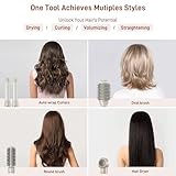 5 in 1 Hair Air Styler - Rotating Hair Dryer Brush 110000 RPM for Fast Drying & Hot-Air Automatic Wrap Curlers for Curling, Frizz-Free Blow Dryer Brush for Straightening Volumizing No Heat Damage