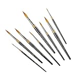 KINGART Premium Original Gold Series Handcrafted Golden Taklon Multimedia Artist Brushes, Gift Box, Set of 8 (sizes: 2,4,6,8,10,12,14,16) Oil, Acrylic, Watercolor, and Gouache Paints