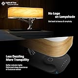 AMPULLA Masdio by Ampulla Bedside Lamp with Bluetooth Speaker and Wireless Charger, Table Lamp Desk Lamp with Sleep Mode Stepless Dimming