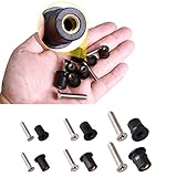 WEDAMER 36 Pairs M4 M5 M6 Neoprene Well Nuts with Stainless Steel Screw M5 Rubber Well Nuts Kayak Brass Copper Bolts Well Nut Kit for Kayak Motorcycle Boat Marine Windscreen Accessories (M4 M5 M6)