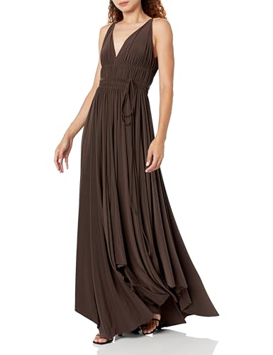 Norma Kamali Women's Goddess Gown, Chocolate