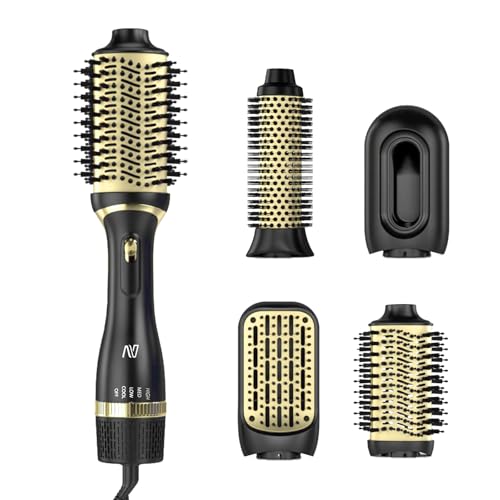 Nycoba Hair Dryer Brush, Multifunctional Hot Air Brush with Adjustable Heat Settings for Different Hair Types, Negative Ion Technology & Quick Drying