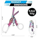 PEBWGE Trauma Shears, Emergency Rescue Scissors with Strap Cutter, Glass Breaker, Ruler, Band Cutter, Oxygen Bottle Wrench, Stainless Steel, Multicolor