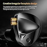 KZ D-Fi in Ear Monitor Headphone Dual Magnetic Circuit Dual Cavity Dynamic Coil Unit Wired Earbud HiFi IEM Stereo Noise Isolating Earphone for Musicians Singers Audiophiles(Black,No Tuning Switch)