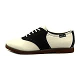 Eastland Women's Sadie Oxford, Black/White, 9 Medium US