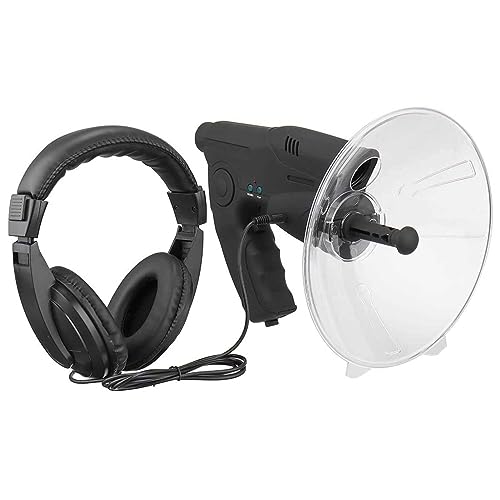 Bionic Ear Parabolic Microphone - Long Range 300FT Listening Device for Bird Recording & Observing - Sound Amplifier Telescope