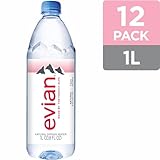 Evian Natural Spring Water, 1 L bottle, 12 pack