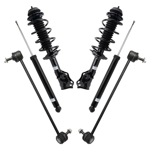 TRQ Front and Rear Suspension Kit Complete Strut & Coil Spring Assembly Shock Absorber Sway Bar Stabilizer Link Compatible with 2016-2022 Honda HR-V