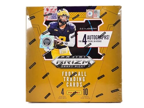 2024 Panini Prizm Collegiate Draft Picks Football Hobby Trading Card Box (4 Autographs Per Box)