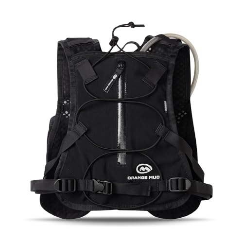 Orange Mud Endurance Pack V3.0 Running Vest – 2L Hydration Backpack for Trail Running, Hiking & Cycling – Lightweight, Breathable Mesh, Gear Pockets, Trekking Pole Loops – Black