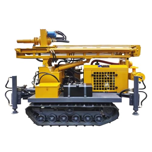 Crawler drilling rig for water and gas wells for sale, depth 180 meters, with drilling accessories，can be used for industrial and agricultural drilling rigs