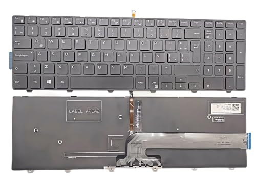 Replacement Keyboard Latin Spanish Keyboard for Dell Inspiron 15 3000 Series 3542 3543 3552 3558 3559,15 5000 Series 5542 5547 5548 5557 5558 5559, 17 5000 Series 5748 5749 5755 Laptop with Backlit