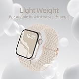 Braided Stretchy Solo Loop Compatible for Apple Watch Band 38mm 40mm 41mm 42mm 44mm 45mm 46mm 49mm for Women Men, Nylon Elastic Straps Wristbands for iWatch Series 10 9 8 7 6 SE 5 4 3 2 Ultra Ultra 2