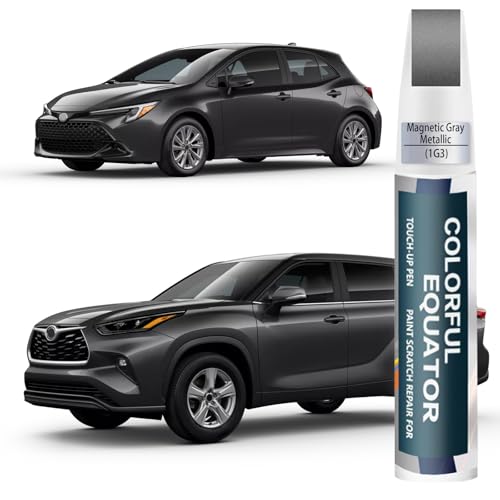 1G3 Magnetic Gray Metallic Touch Up Paint for Toyota, Car Paint Pen Scratch Repair Two-In-One Touch Up Paint, Premium Car Scratch Remover for Deep Scratches