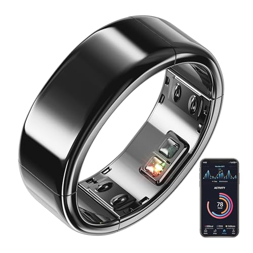 Circul Smart Ring-AI Smart Rings, Automatically Adjustable Wearable Ring for Men & Women, No App Subscription, Fitness Ring for Sleep Tracking - Heart Rate - Fitness Tracker(Space Grey, Size M+)