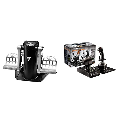 THRUSTMASTER TPR Pedals and HOTAS Warthog Flight Stick and Throttle for PC Flight Simulation