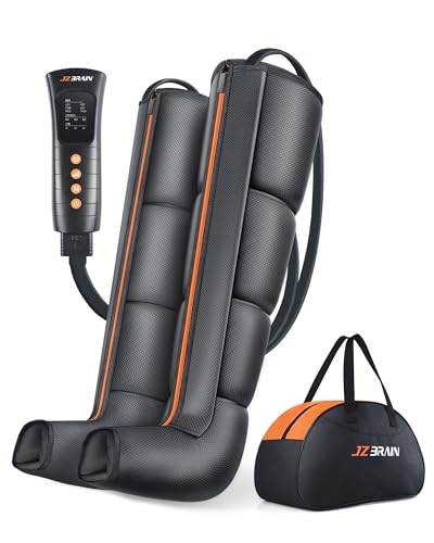 JZBRAIN Sequential Air Leg Compression Massager - FSA HSA Professional Full Leg Compression Boots for Athletes - Adjustable Intensity for Post-Workout Muscle Relaxation - Gifts for Him Her