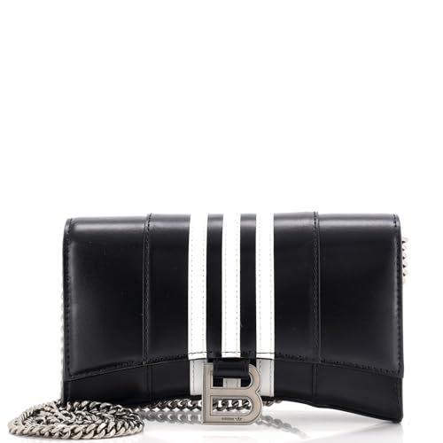 Balenciaga, Pre-Loved x adidas Hourglass Chain Wallet Leather, Black