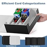 Mlikero Card Deck Case for Trading Cards 1800+, Leather Magnetic Closure Commander Storage Box Magic Card Protectors Fit for YuGiOh, MTG and Sport Cards…