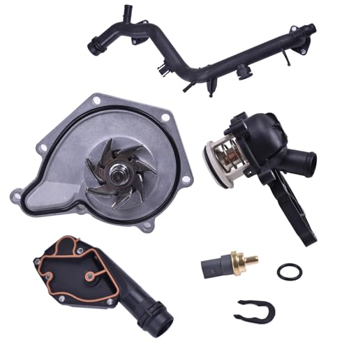Prefer Warehouse Engine Cooling System Kit compatible with Audi A4 Quattro 2009, A5 Quattro 2008-2010, Q5 2009-2012 Replace 06E121045J 06a919501A 06E121168B 032121142 06E121018G