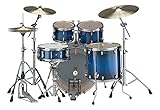 Yamaha Stage Custom Birch 5pc Shell Pack with a 22" Kick 14” Snare Drum in Deep Blue Sunburst for Students and Working Drummers (SBP2F50DUS)