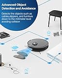 Ecovacs Deebot T8 Robot Vacuum and Mop Cleaner, Precise Laser Navigation, Multi-floor Mapping, Intelligent Object Avoidance, Full-customize clean, No-go and No-mop Zones, Auto-empty Station Compatible