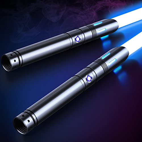 ANASABER Light Saber,Dueling Light Saber 2 Pack, 12Color RGB Lightsabers with Metal Hilt,Replaceable Blade FX Light Sabers for Adults,Kids, Birthday, Children's Day Gifts, Black S8