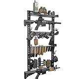 OneTigris Large Gun Rack Wall Mount, Holds Up 100lbs, Gun Accessory Tray & Mag Holder 21.5"*44.1"