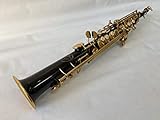 Professional Black Gold Soprano Straight Saxophone New