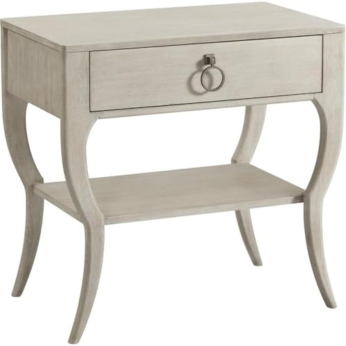 Riverside Furniture Maisie Modern Wood Accent Nightstand in Champagne Beige