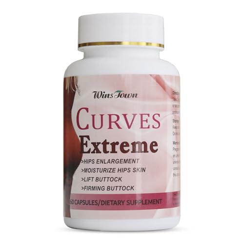 Wins Town Curves Extreme Capsule, Hip Butt Enhancement Supplement, Moisturize HIPS Skin, Lift & Firming Buttock, 60 Count