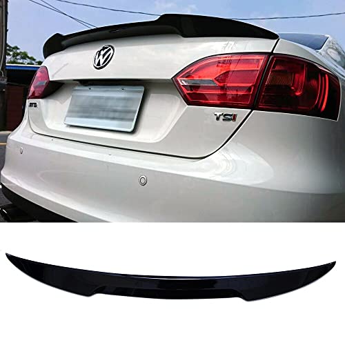2011-2018 V Style Rear Spoiler Wing Compatible with Volkswagen VW Jetta Sedan Trunk Duckbill 2012 2013 2014 2015 2016 2017 (Glossy Black)