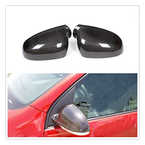 Carbon Fiber Car Exterior Rear View Mirror Cover Reverse Shell Clip On Cap Compatible With VW Golf Golf5 MK5 GTI